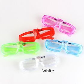 LED Glasses 2024 New Year Party Bar Concert Props Luminous Glasses (Color: White)