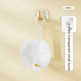 Hanging Hat Storage Artifact Wall Hanging Lotus Leaf Hat Rack Dormitory Wardrobe (Color: White)