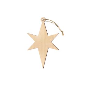 Christmas Tree Handmade Accessories Christmas Festival Hanging Decoration Props Wooden Craftwork (Option: Hexagonal Star Single Pack)