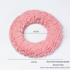 Christmas Bracelet Garland Wreath Rattan Window Site Layout (Option: Wool Felt Garland Nude Pink)