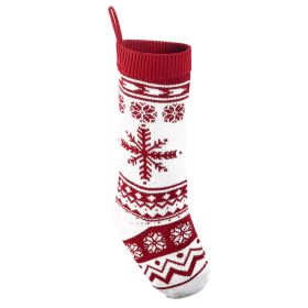 Christmas Gift Bag Knitted Socks Pendant (Option: Snowflake)