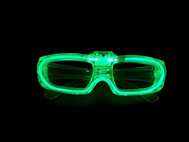 LED Glasses 2024 New Year Party Bar Concert Props Luminous Glasses (Color: Green)