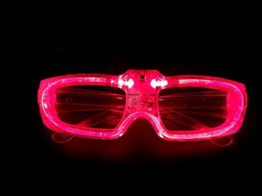 LED Glasses 2024 New Year Party Bar Concert Props Luminous Glasses (Color: Red)