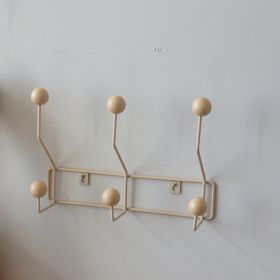 South Korea Coat And Cap Hook Decoration B & B Clothing Store Dessert Solid Cream Iron Hook (Option: Custard 3 Hooks)