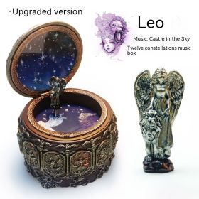 Retro Rotating Luminous Constellation Music Box Birthday Gift For Girls (Option: Leo-Music Sky City)