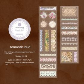 Huanyu Lace Series Border Chain Plant Flower Segmentation Diy Notebook (Option: Romantic Flower Buds)