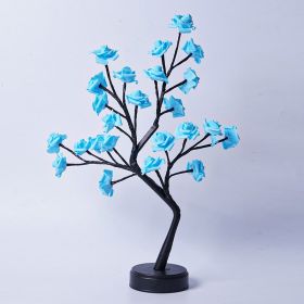 Holiday Desktop Gift's Decorative Lights (Option: Blue Rose-Usb Plug In)