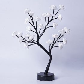 Holiday Desktop Gift's Decorative Lights (Option: White Rose-Usb Plug In)