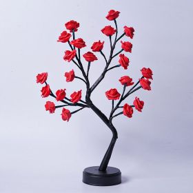 Holiday Desktop Gift's Decorative Lights (Option: Red Rose-Usb Plug In)