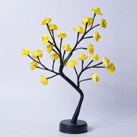 Holiday Desktop Gift's Decorative Lights (Option: Yellow Rose-Usb Plug In)