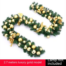 Christmas Colorful Ball Rattan Latte Art Christmas Tree Garland Doors And Windows Stair Layout Hanging Decorations (Option: T1807F)