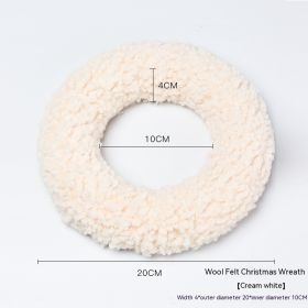 Christmas Bracelet Garland Wreath Rattan Window Site Layout (Option: Wool Felt Garland Cream White)