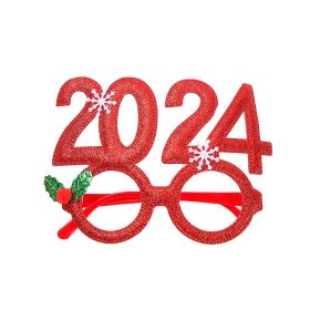 2024 New Year Christmas Glasses Children Gift Party Decoration (Color: Red)