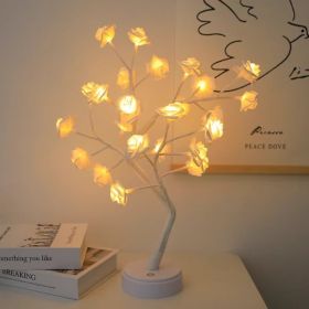 Holiday Desktop Gift's Decorative Lights (Option: Yellow Rose White-Usb Plug In)