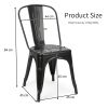 Ins Durable Outdoor Chair & Indoor Metal Chair, Dining Chairs,Patio Chairs Kitchen Chairs,18" Seat Height Restaurant Chair, Tolix Side Bar Chairs 330L