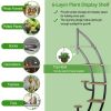 6-Tier 9 Potted Metal Plant Stand Holder Display Shelf with Hook