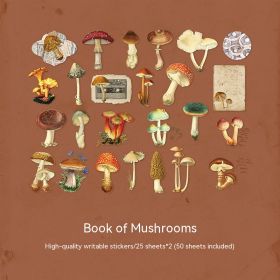 Forest Adventure Series Water Cup Decorative Pattern Can Be Written Journal Material (Option: Book Of Mushrooms)