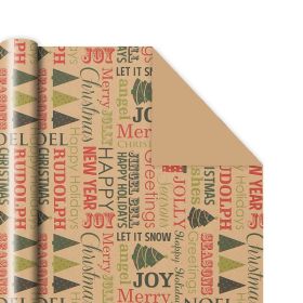 Christmas Gift Packaging Kraft Paper Vintage Gift (Option: PZ046 8-50x76cm)