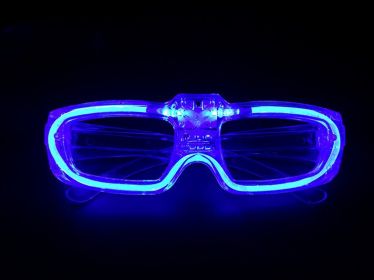 LED Glasses 2024 New Year Party Bar Concert Props Luminous Glasses (Color: Blue)