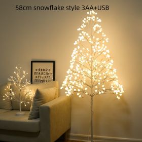 Ball Glowing Tree Led Colored Lamp (Option: 58cm Snowflake 3AAusb)