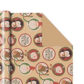 Christmas Gift Packaging Kraft Paper Vintage Gift (Option: PZ046 6-50x76cm)