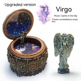 Retro Rotating Luminous Constellation Music Box Birthday Gift For Girls (Option: Virgo-Music Sky City)