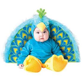 INS Hot Halloween Animal Dress Up Cosplay Infant Peacock Giraffe Owl Dinosaur Dress Up Clothing (Option: Light Blue-90cm)