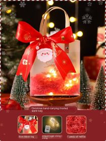 Christmas Gift Packaging Bag Frosted Hand Gift Bag Children Gift Bag (Option: Medium-Red)